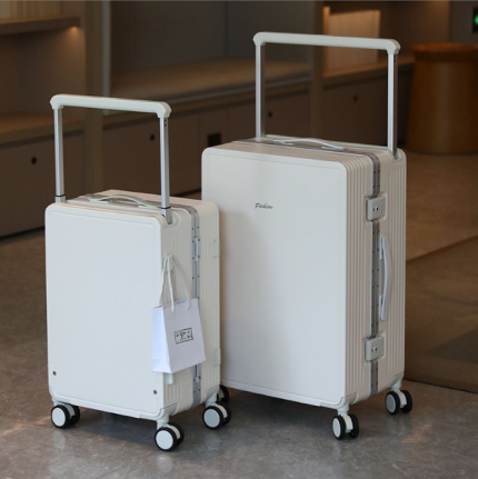 1100 New Wide-Handle Suitcase: Aluminum-Frame Spinner Luggage with Combination Lock – High Capacity, Silent Multi-Directional Wheels, and Multifunctional Design