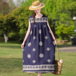 1010 2026 New Summer Cotton Dress for Women, Long, Plus Size, Loose Fit, Item No. 5293 - Image 6