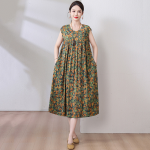 1010 2026 New Summer Cotton Dress for Women, Long, Plus Size, Loose Fit, Item No. 5293 - Image 5