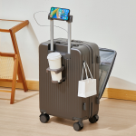1017 New front-opening carry-on suitcase, trolley case, multi-functional, large-capacity, combination lock case, sturdy and durable. Item No. 0234 - Image 5