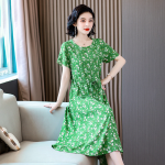 1009 New stylish and chic cotton dress for young women, summer floral print, slimming, made of synthetic cotton, suitable for outerwear, item number 5293 - Image 7