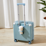1019 In stock: Ultralight compact carry-on suitcase, multi-functional trolley case, lightweight combination lock travel case, item number 3752 - Image 3