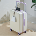 1105 New wide-handle carry-on women's suitcase, lightweight, multi-functional travel suitcase, large capacity, item number 9114. - Image 3