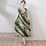 1023 New Summer Cotton Dress for Women, Long, Plus Size, Loose Fit, Item No. M0713 - Image 8