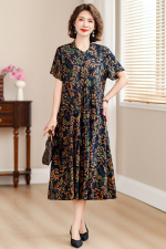 1102 Women's Silk Dress 2026 Summer New Style Outerwear Cotton Loose Artificial Cotton Dress Seria.l number 062128 - Image 4