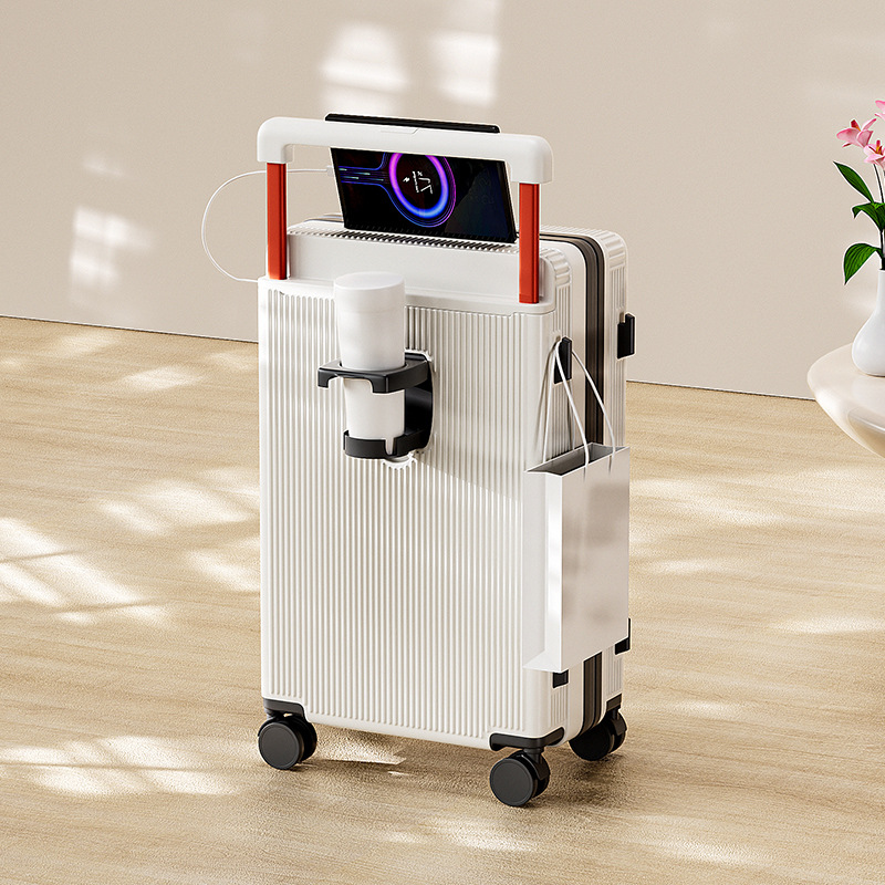 6d8f51af49a2b7785ca442e2b7f03043 1021 2025 Cross-Border High-End Luggage Suitcase with Wide Trolley Rod, Sturdy and Wear-Resistant Cup Holder, Silent Universal Wheels, Travel Case with Combination Token, Item No. 8413 - Image 1