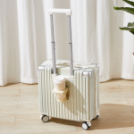 1019 In stock: Ultralight compact carry-on suitcase, multi-functional trolley case, lightweight combination lock travel case, item number 3752 - Image 6