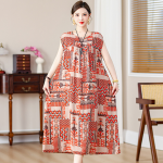 1010 2026 New Summer Cotton Dress for Women, Long, Plus Size, Loose Fit, Item No. 5293 - Image 3