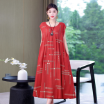 1010 2026 New Summer Cotton Dress for Women, Long, Plus Size, Loose Fit, Item No. 5293 - Image 11