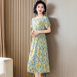 1009 New stylish and chic cotton dress for young women, summer floral print, slimming, made of synthetic cotton, suitable for outerwear, item number 5293 - Image 9