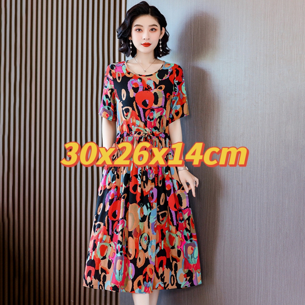 MEITU_20260705_091452776. 1009 New stylish and chic cotton dress for young women, summer floral print, slimming, made of synthetic cotton, suitable for outerwear, item number 5293 - Image 1
