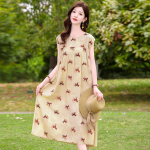 1010 2026 New Summer Cotton Dress for Women, Long, Plus Size, Loose Fit, Item No. 5293 - Image 8