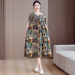1107 Women's summer cotton dress, plus size, loose fit, suitable for young women, loungewear, nightgown, can be worn outside. Item number 8861 - Image 5