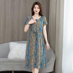 1013 New style cotton dress for women, slim fit, plus size, elegant summer dress for mothers. Item number 6168 - Image 2