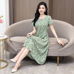 1013 New style cotton dress for women, slim fit, plus size, elegant summer dress for mothers. Item number 6168
