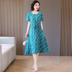 1009 New stylish and chic cotton dress for young women, summer floral print, slimming, made of synthetic cotton, suitable for outerwear, item number 5293 - Image 8