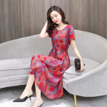 1013 New style cotton dress for women, slim fit, plus size, elegant summer dress for mothers. Item number 6168 - Image 4